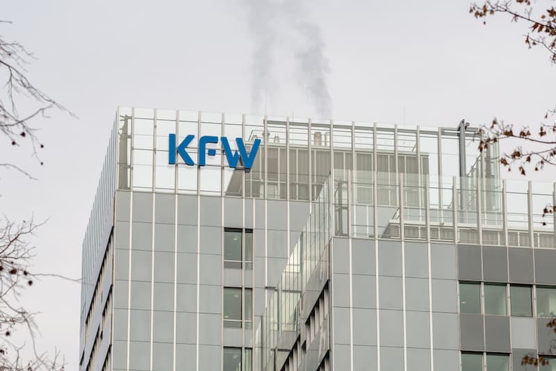 Ein Gebäude der KFW, wie erhält man die KFW-Förderung?