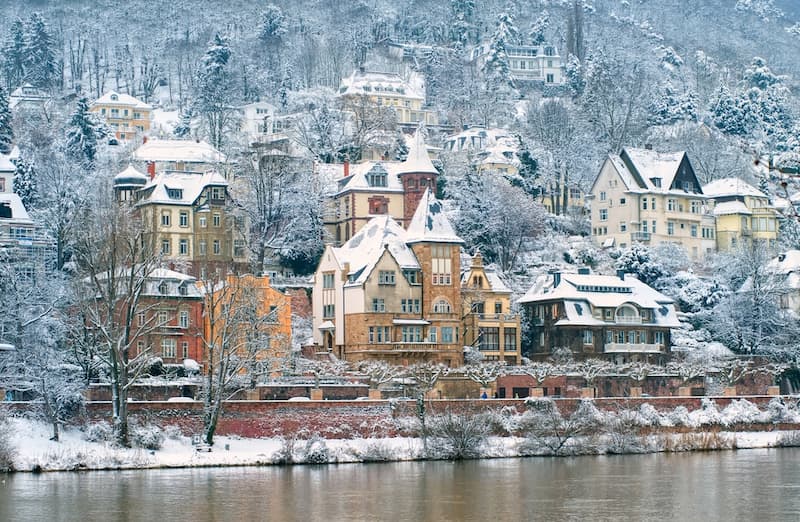 Häuser in Heidelberg im Winter, wie macht man ein Haus winterfest